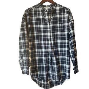 Alex Mill large blue and white plaid Popover Tunic shirt